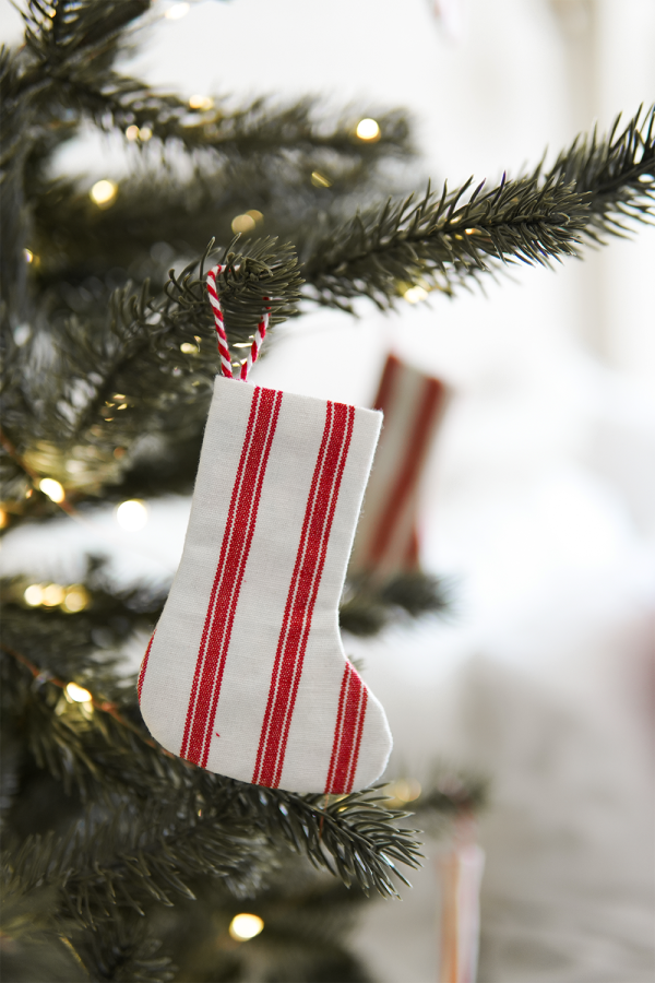 Candy Cane Christmas Stocking Ornament - Image 3