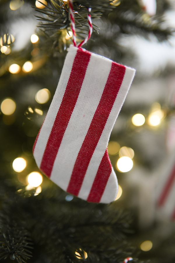 Candy Cane Christmas Stocking Ornament - Image 2