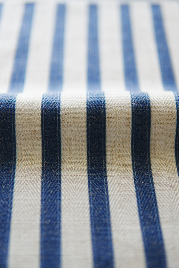 Farm Stripe Indigo-Oatmeal