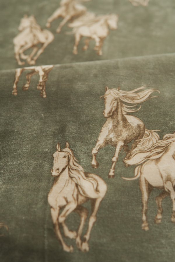 Horse Print Olive