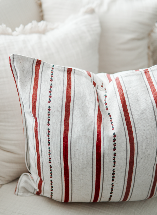 Vintage Vermillion Cushion Cover - Image 3