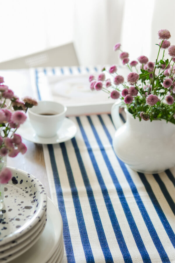 Farm Stripe Indigo-Oatmeal Runner - Image 2