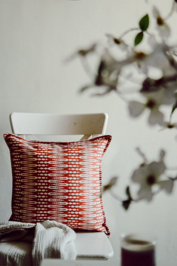 Ikat Farm Terracotta Cushion Cover