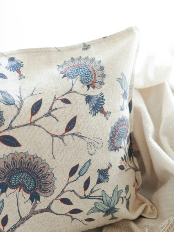 Triana Ivory Blue Cushion Cover - Image 2